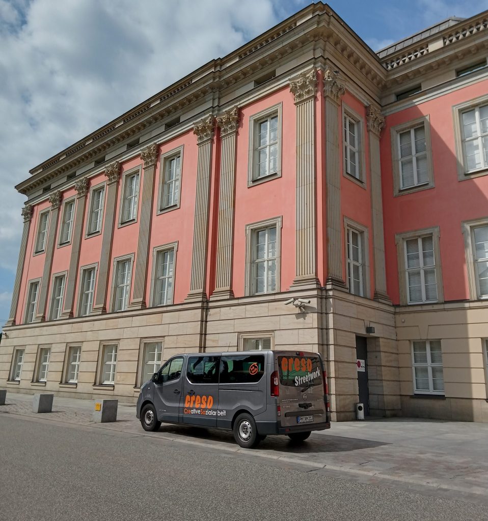 Bus vor Landtag